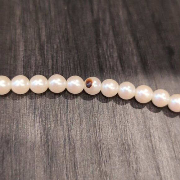 Vendôme 1970s Vintage Jewelry Set Pearl Necklace Clip On Earrings Enamel Gold - Picture 7 of 9